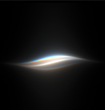 A multicolored wave of light