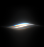 A multicolored wave of light
