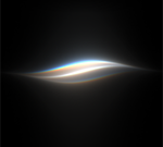 A multicolored wave of light